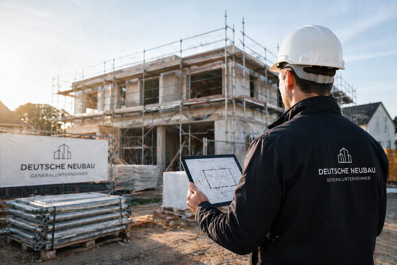 Gewerbeimmobilie Neubau für Büro, Praxis und Halle — Generalunternehmer für Gewerbebau von Deutsche Neubau